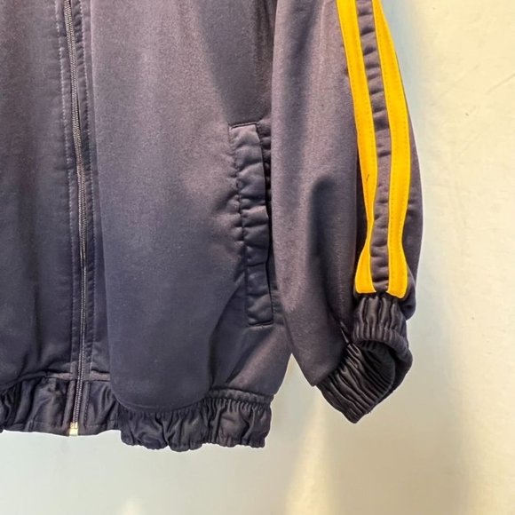 Michigan U of M track jacket Medium Vintage Steve &‎ Barrys Mens maize blue - Picture 7 of 11